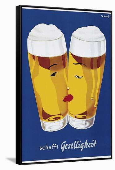 Beer Creates Sociability-Vintage Lavoie-Framed Stretched Canvas