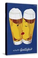 Beer Creates Sociability-Vintage Lavoie-Stretched Canvas