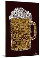 Beer Drinking Text Poster-null-Mounted Poster