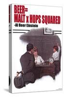 Beer Equals Malt Times Hops Squared-null-Stretched Canvas