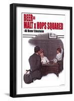 Beer Equals Malt Times Hops Squared-null-Framed Art Print