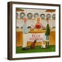 Beer Festival, 2019 (Oil on Paper)-Chris Ross Williamson-Framed Giclee Print