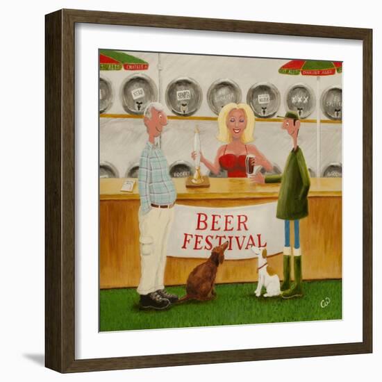 Beer Festival, 2019 (Oil on Paper)-Chris Ross Williamson-Framed Giclee Print