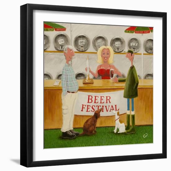 Beer Festival, 2019 (Oil on Paper)-Chris Ross Williamson-Framed Giclee Print