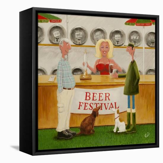 Beer Festival, 2019 (Oil on Paper)-Chris Ross Williamson-Framed Stretched Canvas