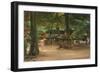 Beer Garden, 1905 (Oil on Board)-Max Liebermann-Framed Premium Giclee Print