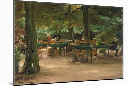 Beer Garden, 1905 (Oil on Board)-Max Liebermann-Mounted Premium Giclee Print