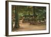 Beer Garden, 1905 (Oil on Board)-Max Liebermann-Framed Giclee Print