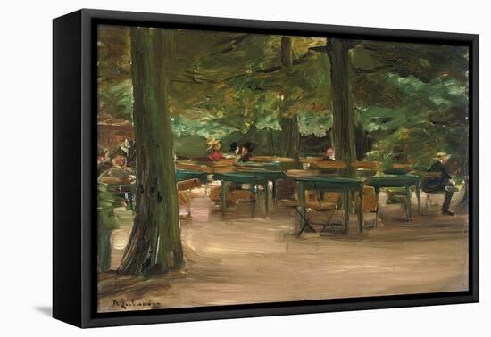 Beer Garden, 1905 (Oil on Board)-Max Liebermann-Framed Stretched Canvas