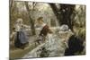 Beer Garden, about 1895-Arthur Langhammer-Mounted Giclee Print