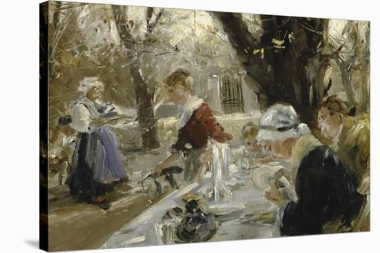 Beer Garden, about 1895-Arthur Langhammer-Stretched Canvas