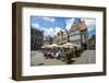 Beer Garden in Front of Old Hanse Houses on the Market Square of Bremen, Germany, Europe-Michael Runkel-Framed Photographic Print