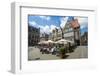 Beer Garden in Front of Old Hanse Houses on the Market Square of Bremen, Germany, Europe-Michael Runkel-Framed Photographic Print