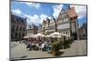 Beer Garden in Front of Old Hanse Houses on the Market Square of Bremen, Germany, Europe-Michael Runkel-Mounted Photographic Print