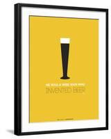 Beer Glass Yellow-NaxArt-Framed Art Print