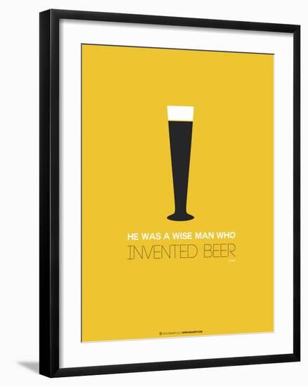 Beer Glass Yellow-NaxArt-Framed Art Print