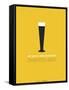 Beer Glass Yellow-NaxArt-Framed Stretched Canvas