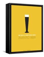 Beer Glass Yellow-NaxArt-Framed Stretched Canvas