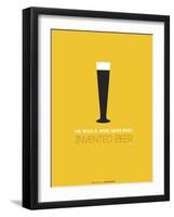 Beer Glass Yellow-NaxArt-Framed Art Print