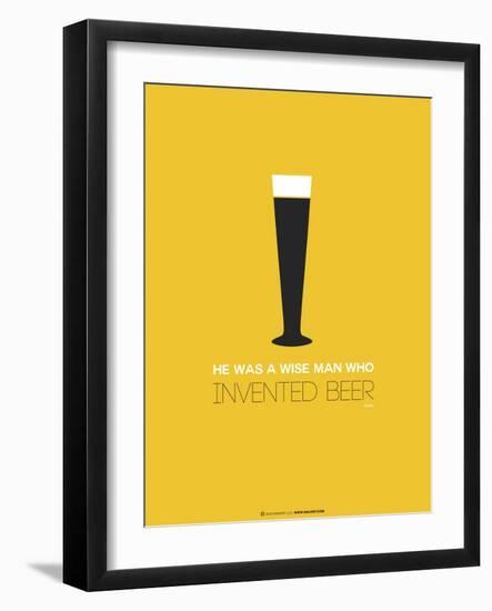 Beer Glass Yellow-NaxArt-Framed Art Print