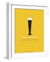 Beer Glass Yellow-NaxArt-Framed Art Print