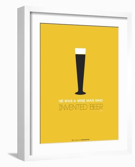 Beer Glass Yellow-NaxArt-Framed Art Print