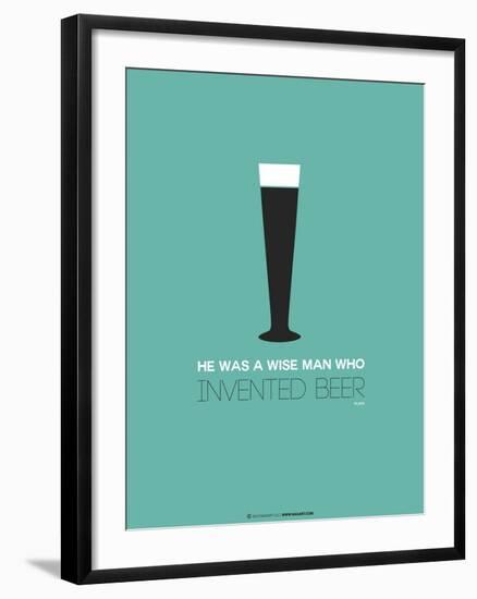 Beer Glass Yellow-NaxArt-Framed Art Print