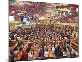 Beer Hall at the Stuttgart Beer Festival, Cannstatter Wasen, Stuttgart, Baden-Wurttemberg, Germany,-Michael DeFreitas-Mounted Photographic Print