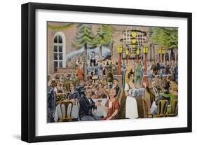 Beer Hall Scene, Germany-German School-Framed Premium Giclee Print