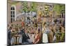 Beer Hall Scene, Germany-German School-Mounted Premium Giclee Print