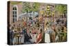 Beer Hall Scene, Germany-German School-Stretched Canvas