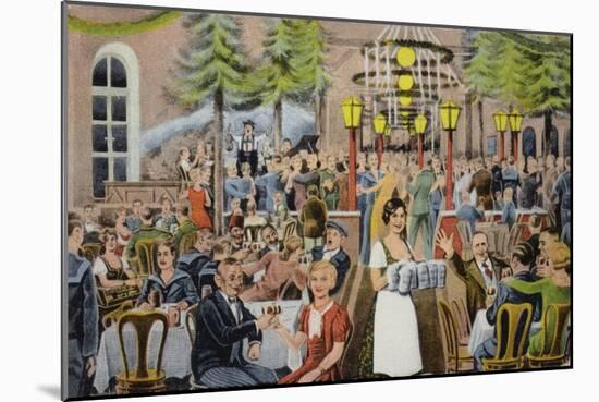 Beer Hall Scene, Germany-German School-Mounted Giclee Print