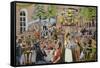 Beer Hall Scene, Germany-German School-Framed Stretched Canvas