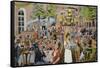 Beer Hall Scene, Germany-German School-Framed Stretched Canvas