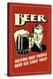 Beer, Helping Ugly People Have Sex Since 1862  - Funny Retro Poster-Retrospoofs-Stretched Canvas