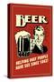 Beer, Helping Ugly People Have Sex Since 1862  - Funny Retro Poster-Retrospoofs-Stretched Canvas