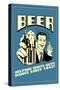 Beer: Helping White Guys Dance  - Funny Retro Poster-Retrospoofs-Stretched Canvas