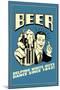 Beer Helping White Guys Dance Funny Retro Poster-Retrospoofs-Mounted Poster