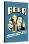 Beer Helping White Guys Dance Funny Retro Poster-Retrospoofs-Stretched Canvas
