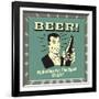 Beer! Hydration for the Sport of Life!-Retrospoofs-Framed Premium Giclee Print