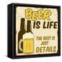 Beer Is Life, The Rest Is Just Details Poster-radubalint-Framed Stretched Canvas