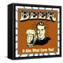 Beer! it Ales What Cures You!-Retrospoofs-Framed Stretched Canvas