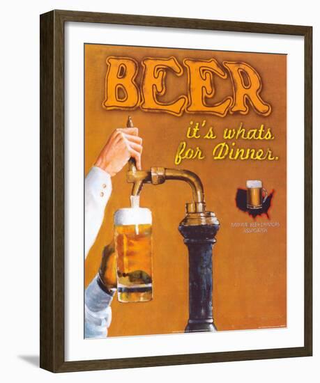 Beer: It's What's for Dinner-Robert Downs-Framed Art Print