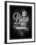 Beer Menu Design House Chalkboard Background-Pushkarevskyy-Framed Art Print