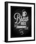 Beer Menu Design House Chalkboard Background-Pushkarevskyy-Framed Art Print