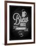 Beer Menu Design House Chalkboard Background-Pushkarevskyy-Framed Art Print