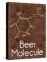 Beer Molecule 2 Rect Brown-Lauren Gibbons-Stretched Canvas