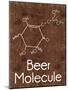 Beer Molecule 2 Rect Brown-Lauren Gibbons-Mounted Art Print