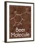 Beer Molecule 2 Rect Brown-Lauren Gibbons-Framed Art Print