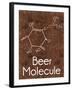 Beer Molecule 2 Rect Brown-Lauren Gibbons-Framed Art Print